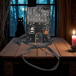 Mad Engine Haunted House Halloween Crossbody Purse